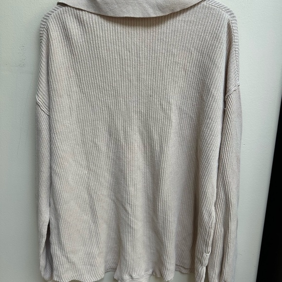 Free People FP Beach Linen Beige Picnic Sweater Romper Size S - Picture 7 of 10